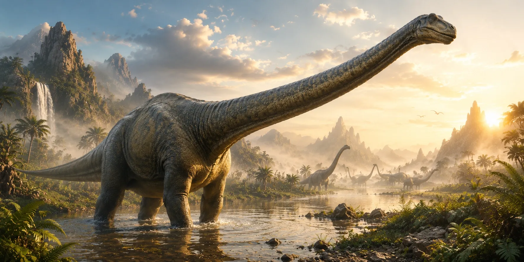 Chambres d’enfant — Dinosaures au levant · trompe-l’œil