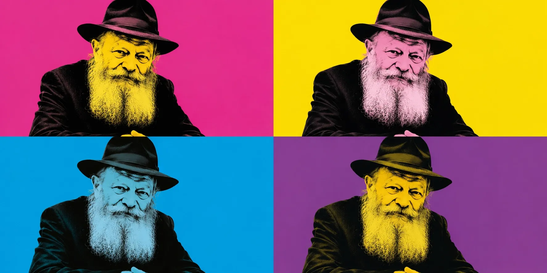 Monde juif — Le Rabbi façon pop art · portrait