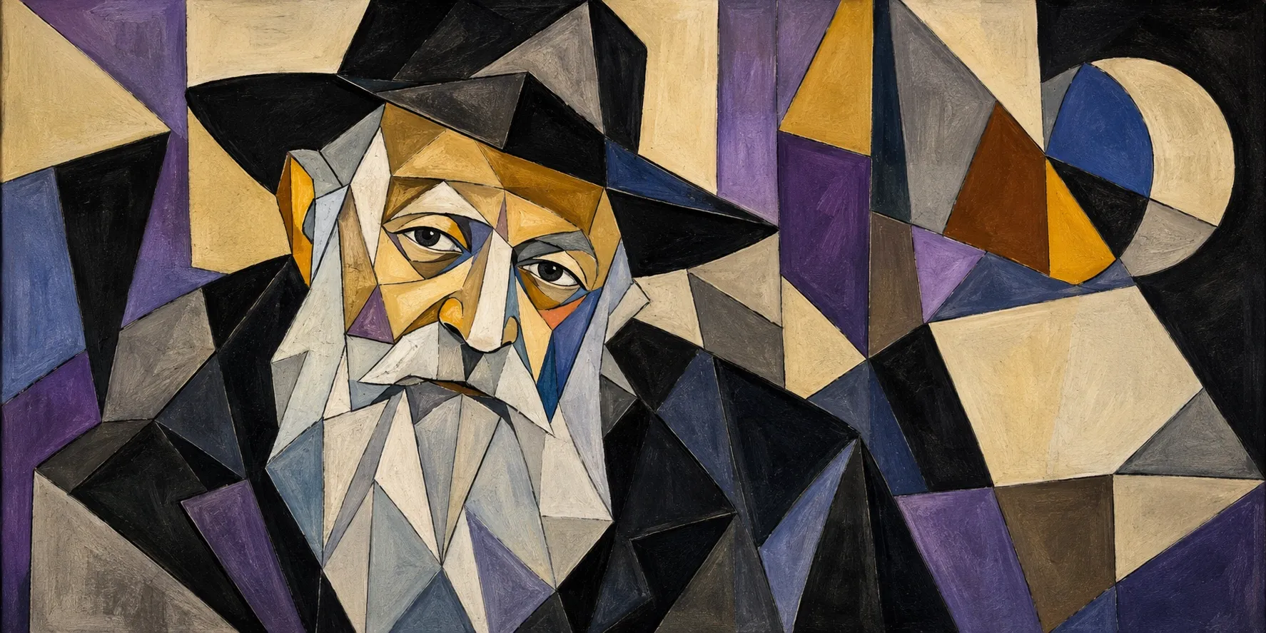Monde juif — Le Rabbi façon cubiste · portrait